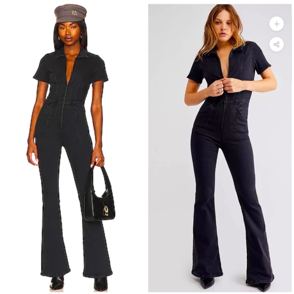 NEW We The Free Jayde flare denim jumpsuit Free People